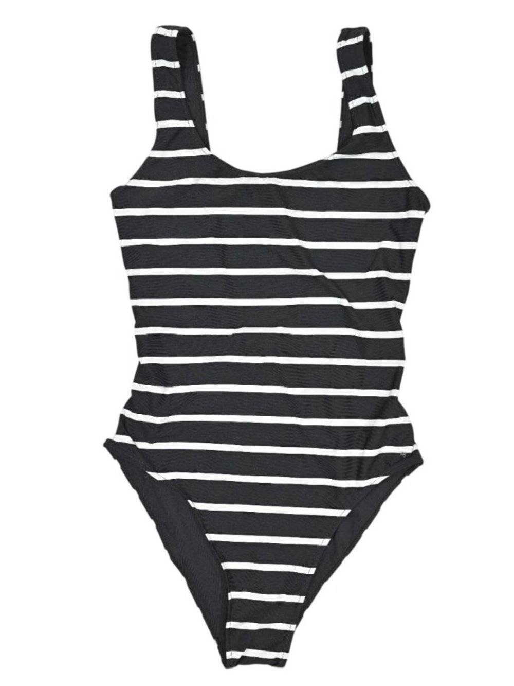 Anine Bing Jace One Piece Swimsuit in Black White Stripe